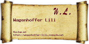 Wagenhoffer Lili névjegykártya