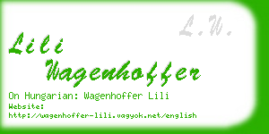 lili wagenhoffer business card